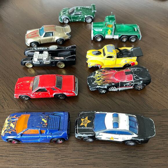Hot Wheels Matchbox Toy Car Lot of 9 Assorted Race Truck Paint Wear As Is - Picture 4 of 6